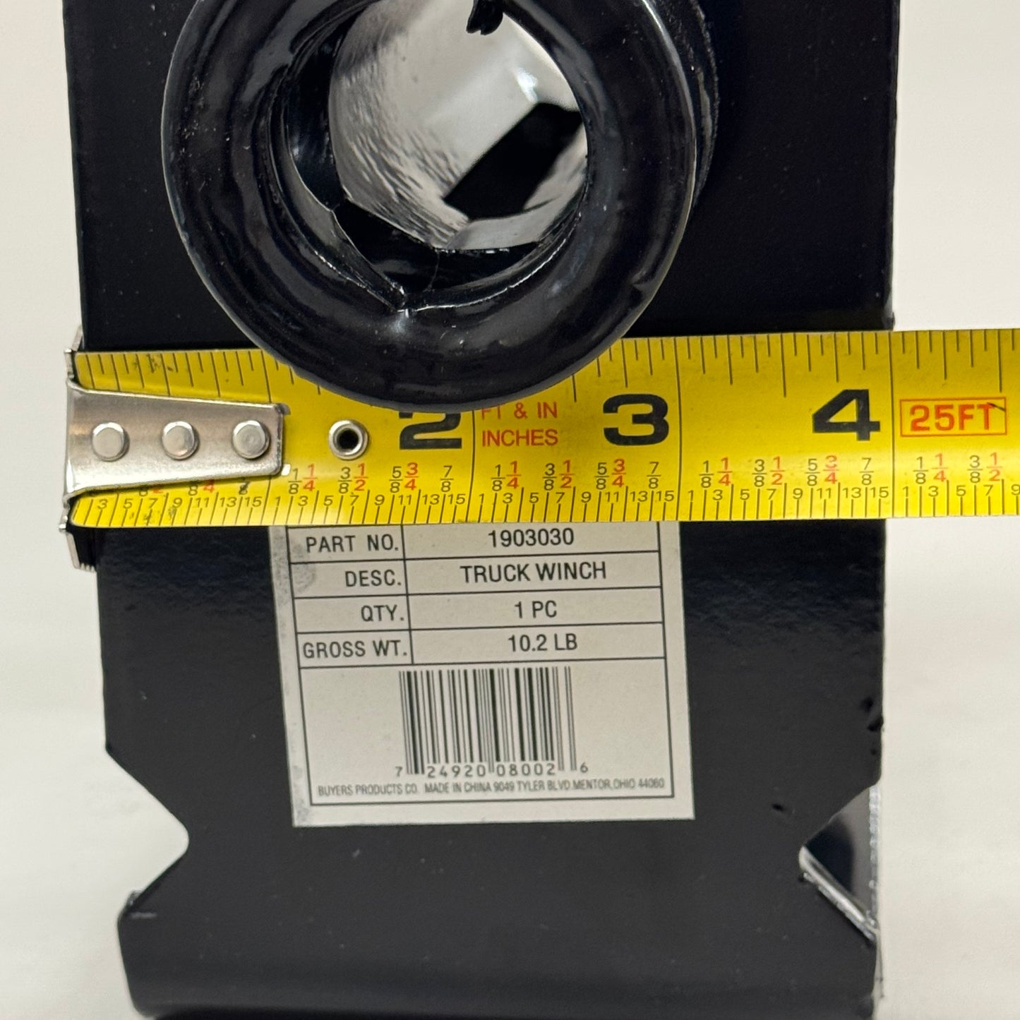 BUYERS Standard Sliding Truck Winch 4" Black 1903030