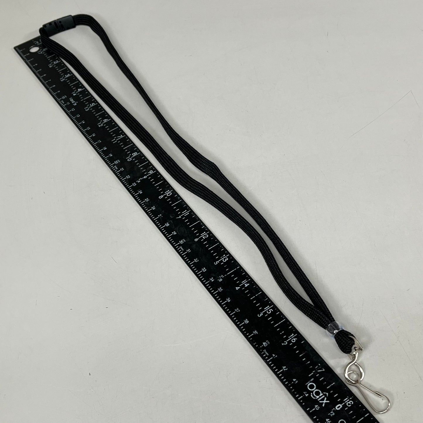 ZA@ UNBRANDED (100 PACK) Flat Lanyard w/ Swivel Hook 3/8" Black BL-34S-BLK