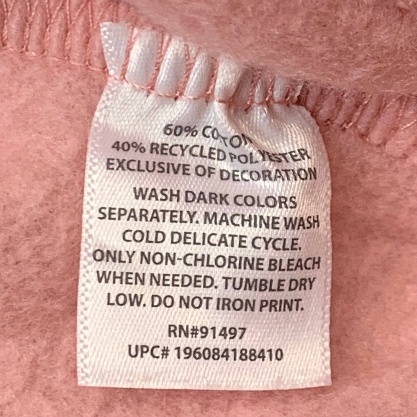 STATE OF MINE Women's Texas Print Sweatshirt Sz-XLarge Blush 15711