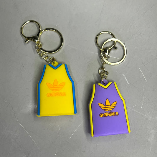 FOREVER SPORTS (12 PACK) Adidas Sports Jersey Keychains 8" Purple/Yellow