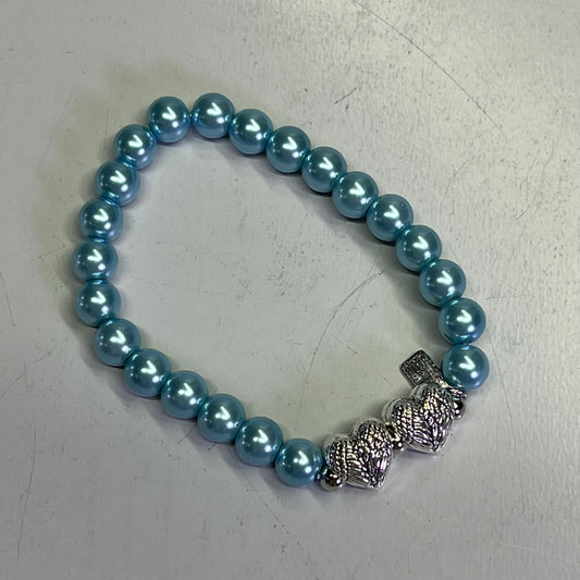 VALERIE PARR HILL Angel Wing Heart & Pearl Friendship Bracelets Average Blue