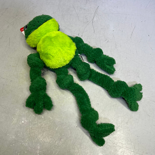 KONG (2 PACK) Knots Frog Squeaker Dog Toy W/ Rope Skeleton L/XL 18" Green