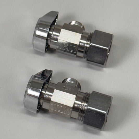 BRASSCRAFT (2 PACK) Angle Stop Valve 1/2" Compression Outlet 3/8" G2CR19L1XCB