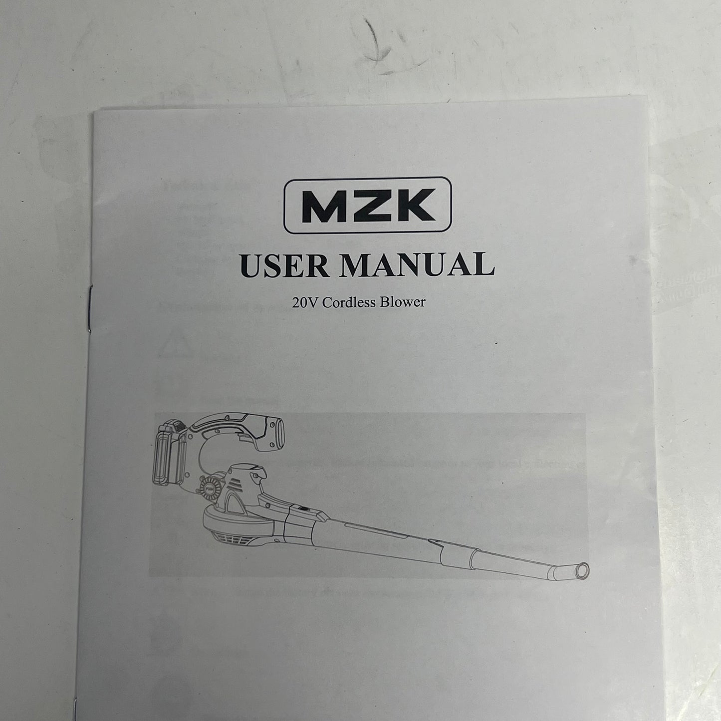 ZA@ MZK Cordless Leaf Blower W/ Lithium Ion Battery 20V Red/Black (As-Is)