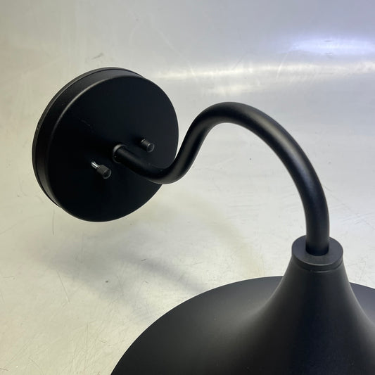 AQ LIGHTING Gooseneck Wall Sconce Outdoor Vanity Light 120V Black IWL-HL337A
