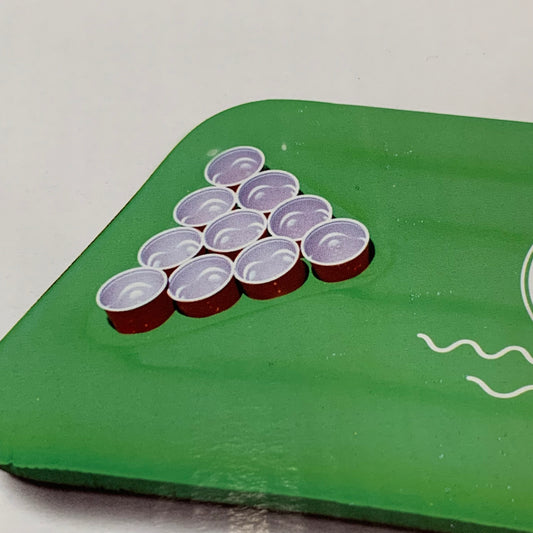 BIGMOUTH Floating Inflatable Party Pong 72"x30"x7" Green/White BM1737