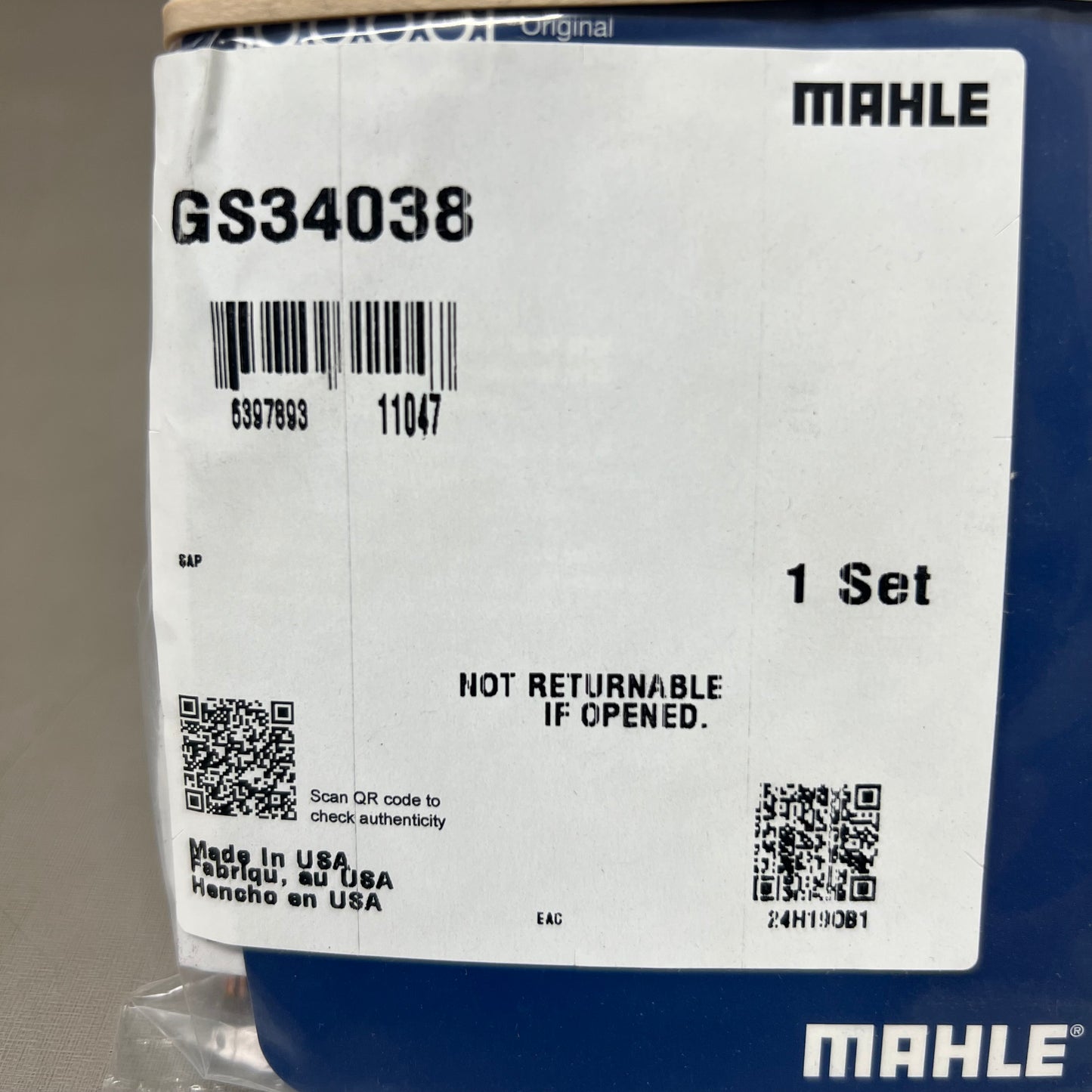 MAHLE Fuel Injector O-Ring For Ford GS34038