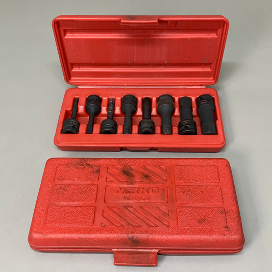 NEIKO 15 Piece SAE/Standard 1/2" Dr. Hex Impact Bit Set 1/4"-3/4" & 6MM-19MM (Pre-Owned)
