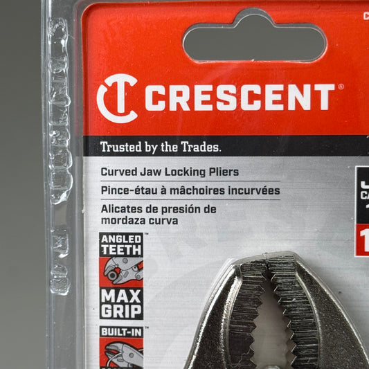 CRESCENT (New) 10" Curved Jaw Locking Pliers with Wire Cutter