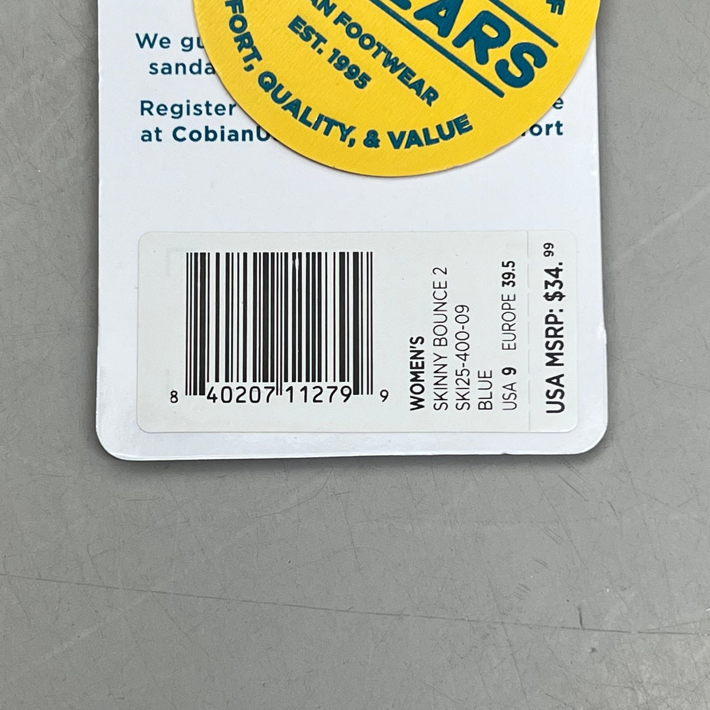 COBIAN Skinny Bounce Comfortable Synthetic Strap Women's Sz 9 Blue SKI25-400-09