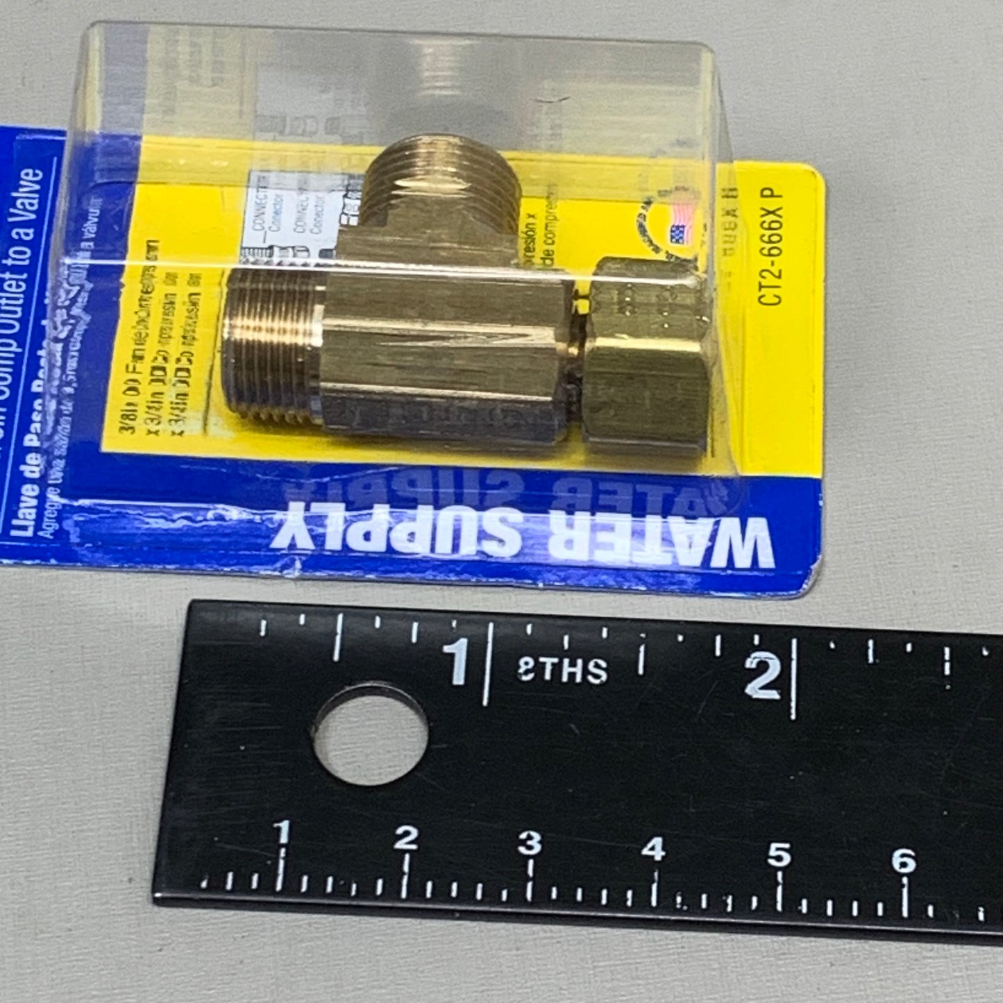 ZA@ BRASSCRAFT (2 PACK) Valve Adaptor Female 3/8" O.D TubeX3/8"X1/4" Gold CT2-666X P