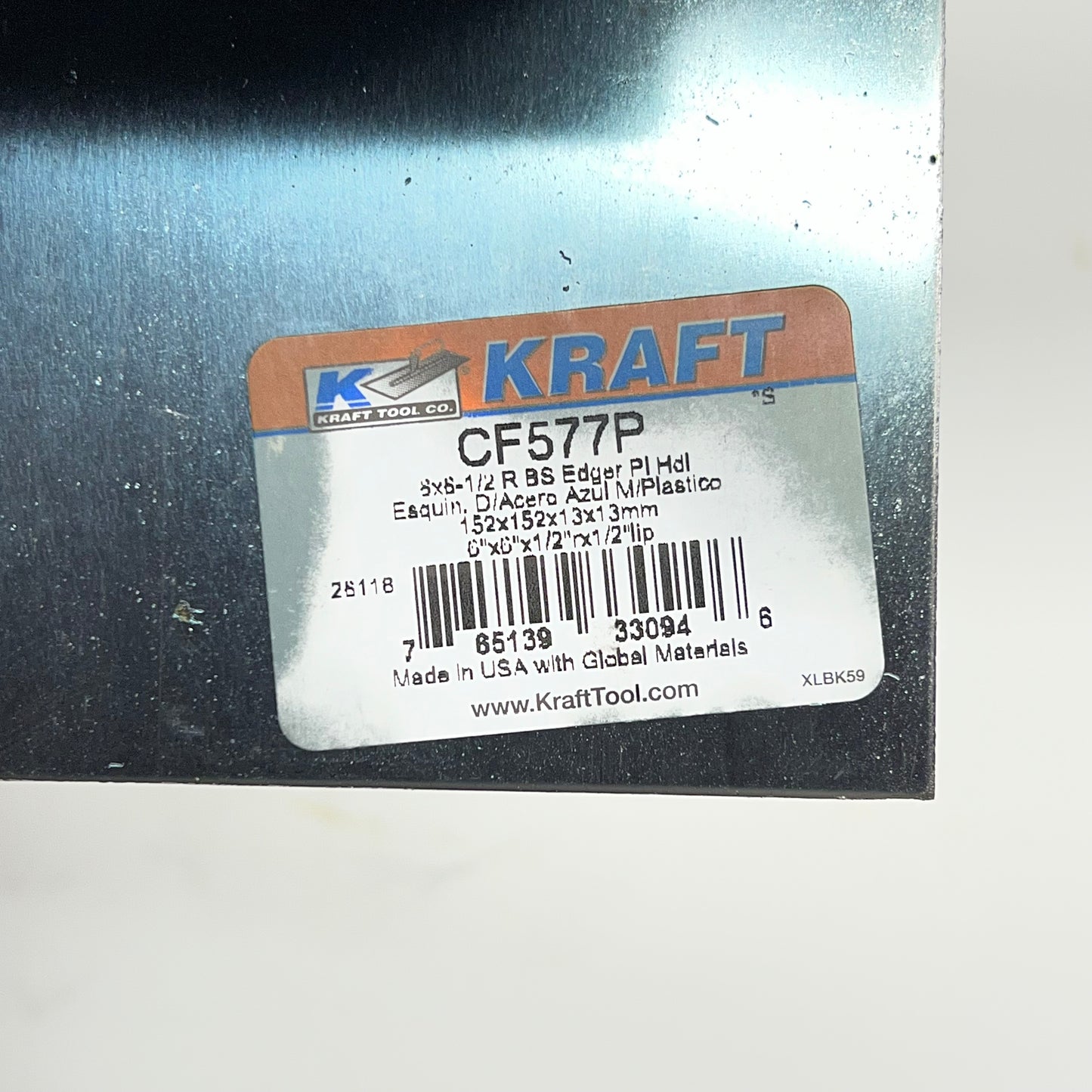 KRAFT TOOLS (2 PACK) Edger W/ Plastic Handle 6" x 6" 1/2"R Blue Steel CF577P