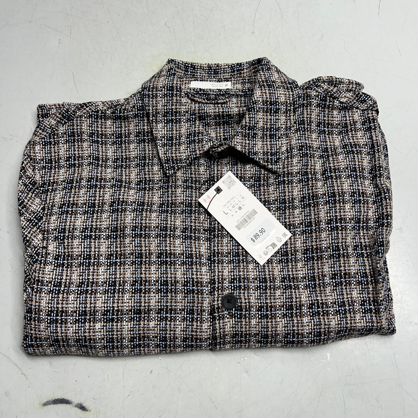 ZA@ ZARA (3 PACK) Canvas Quilted Jackets Women's Sz L Multicolor/ Tan