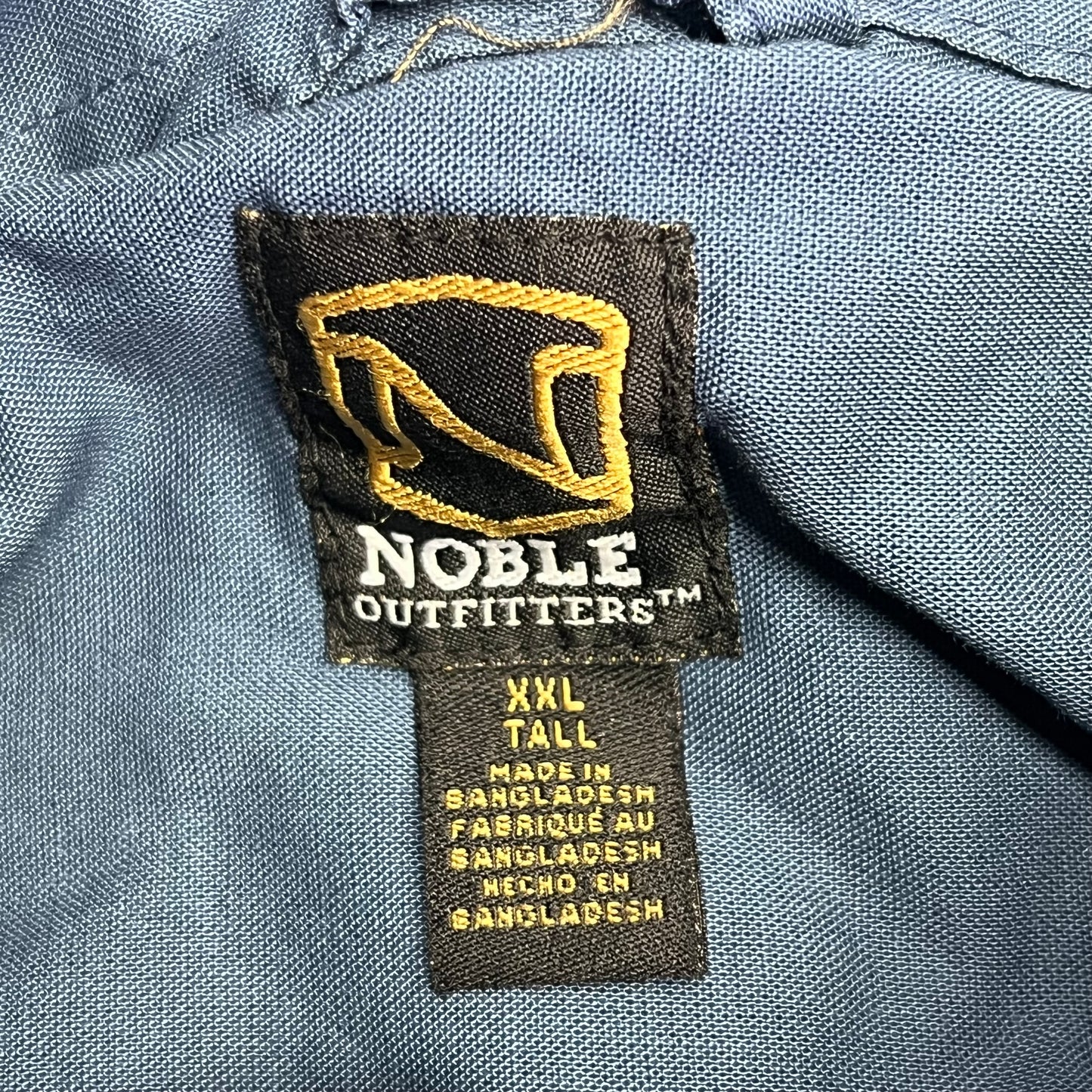 NOBLE OUTFITTERS Long Sleeve Weathered Work Shirt Mens Sz XXL-T Steel Blue 11049