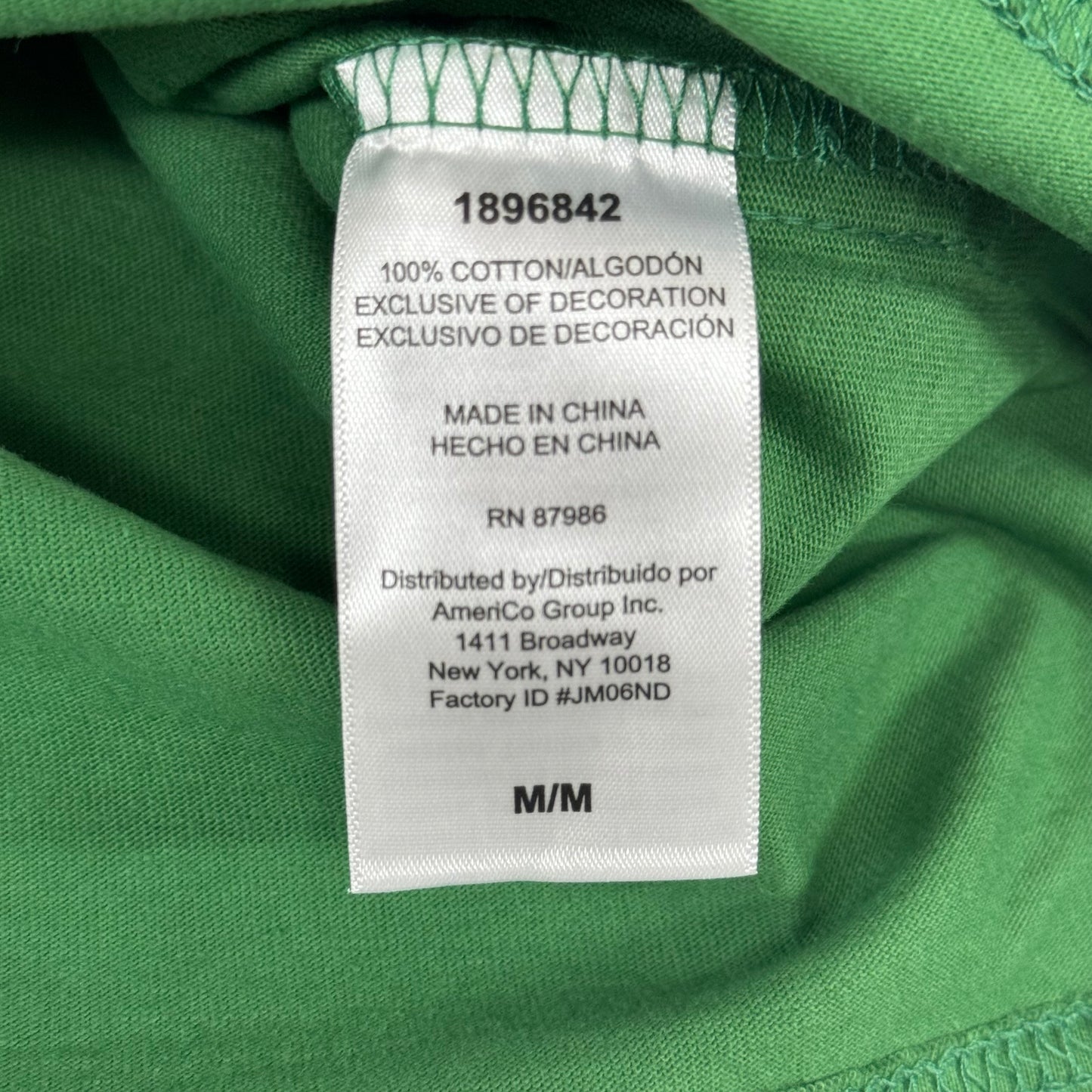 JOHN DEERE Embroidered Logo Short Sleeve Tee Shirt Men's Sz M Green 1896842