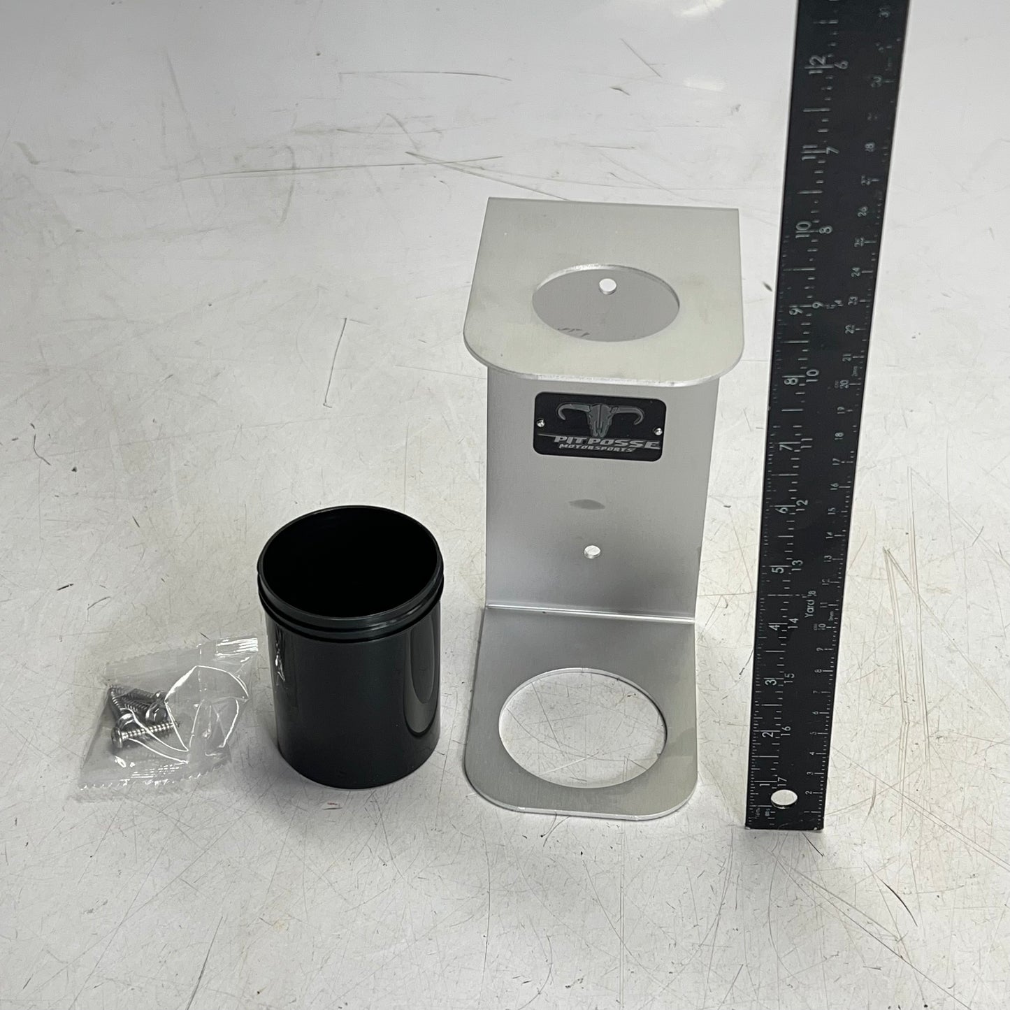 PIT POSSE Oil Funnel Holder Rack Aluminum Silvers Finish PTM-PP3364