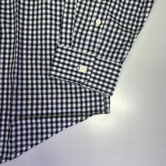 DOCKERS Signature Stain Defender Button Up Shirt Men's Sz XL Navy Blue A42520010