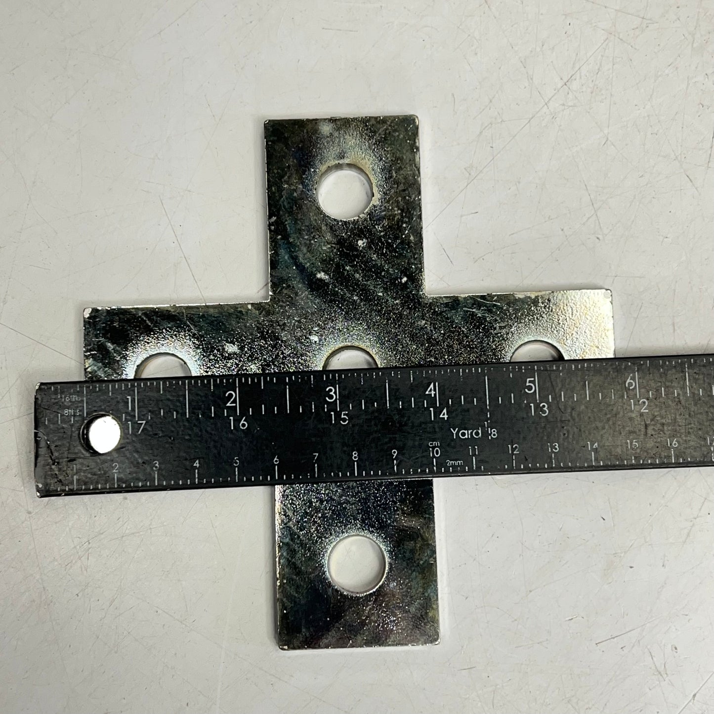 PHD MANUFACTURING (2 PACK) 5-hole Cross Plate 9/16″ 13/16″ 1-7/8” Silver 5040