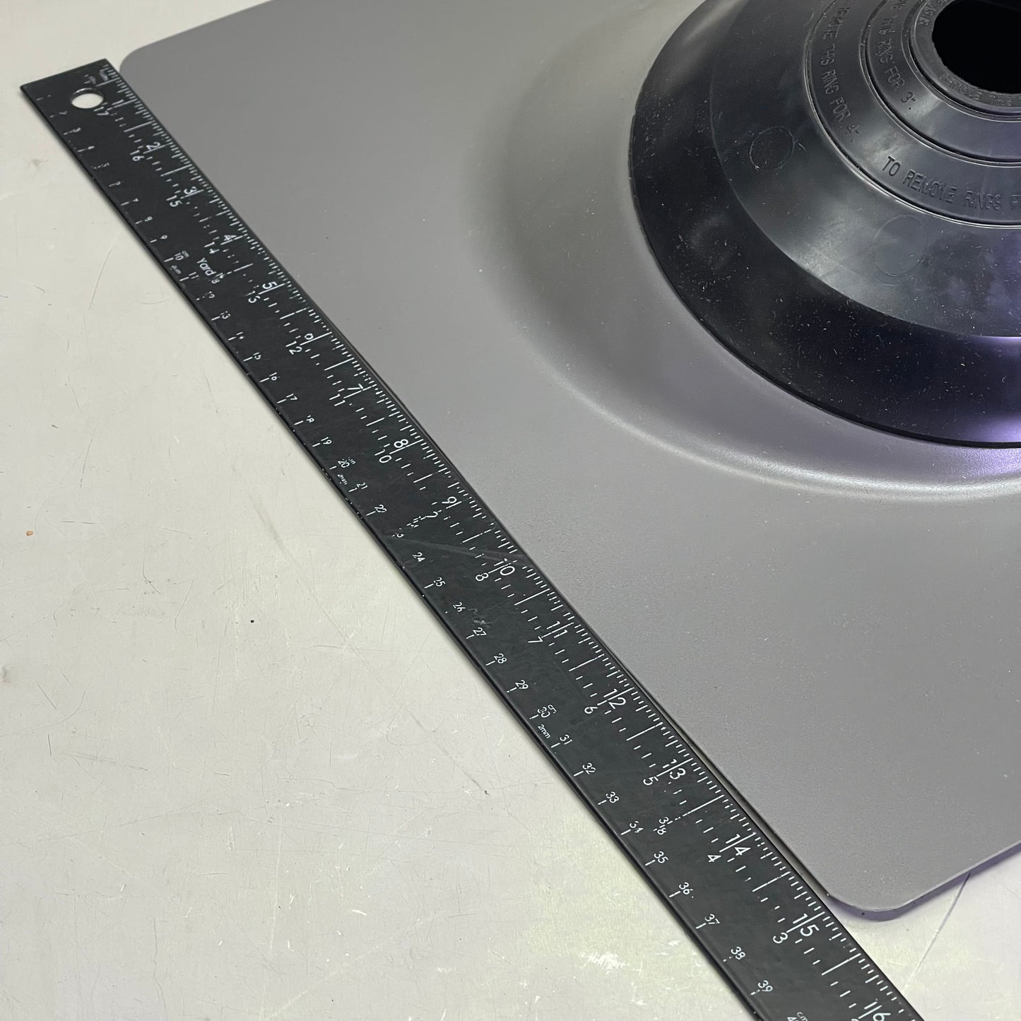 TRIBUILT 4N1 Galvanized Roof Flashing 12" x 16" Base Grey 89251