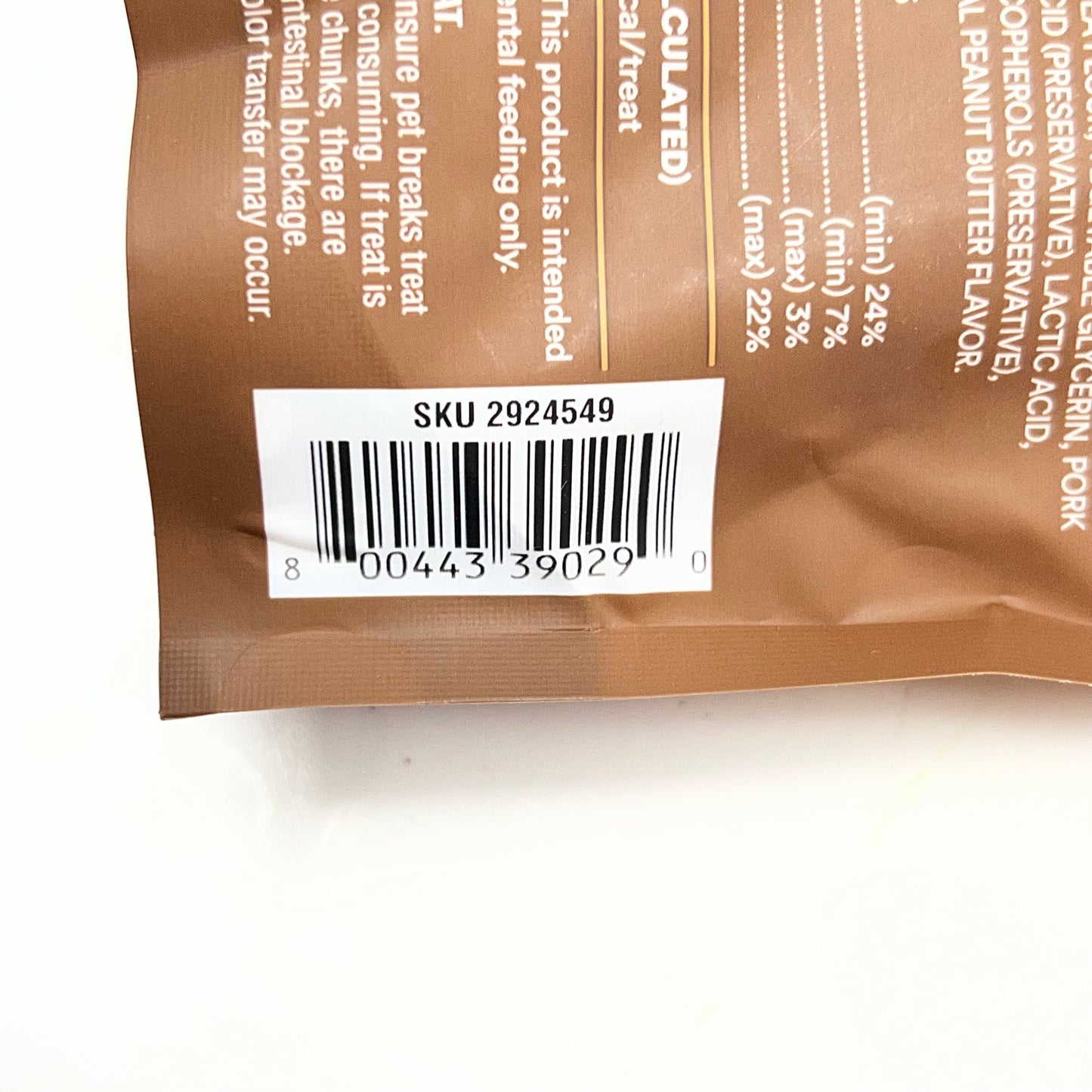 ZA@ WHOLE HEARTED (3 PACK) Tender Tidbits Training Treats Peanut Butter Recipe 6oz BB 11/27