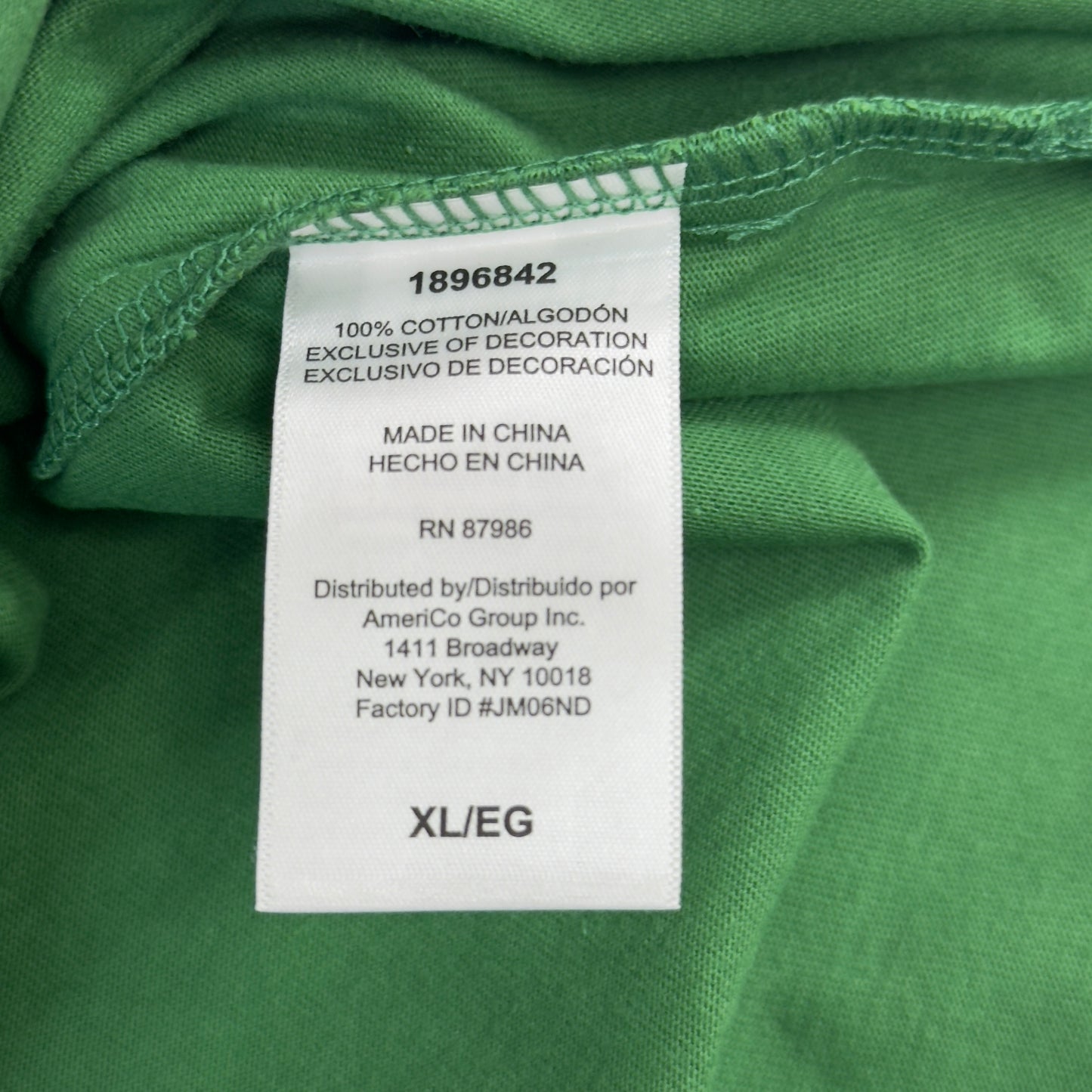 JOHN DEERE Embroidered Logo Short Sleeve Tee Shirt Men's Sz XL Green 1896842