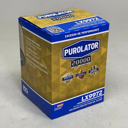 PUROLATOR (6 PACK) Maximum Protection Oil Filter 20000 Miles LX9972