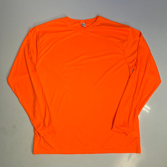 C2 SPORT (5 PACK) Long Sleeve Work Shirts Men's Sz L Safety Orange 510400