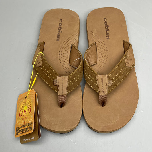 COBIAN Lazo Premium Leather Sandals Men's Sz 8 EU 40 Tan LZO-24-230-8
