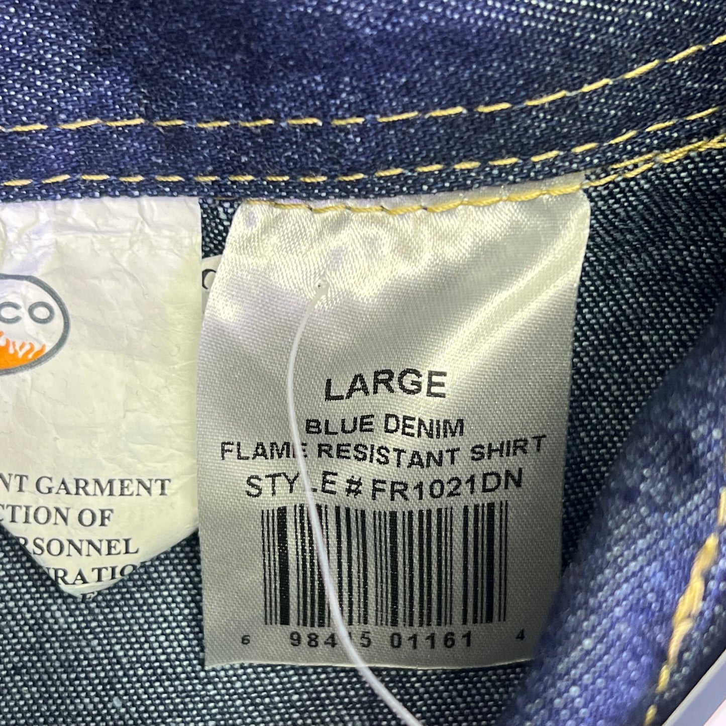 RASCO Flame Resistant Denim Lightweight Work Short Men's Sz L Navy Blue FR1021DN