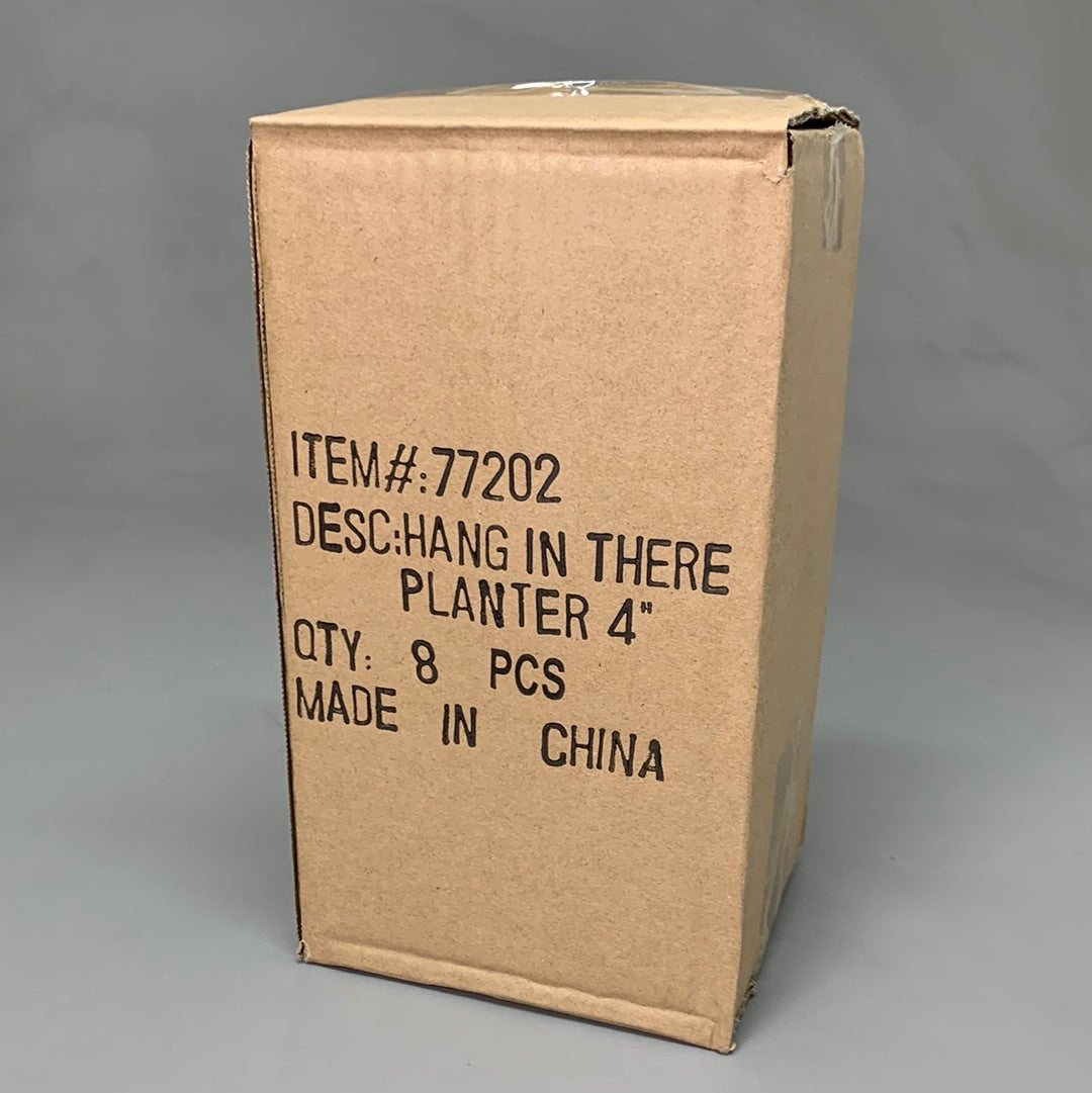 1800FLOWERS 8-Pack Of Damask Metal Buckets Hang in There W/ Liners 4” 77202 (New)