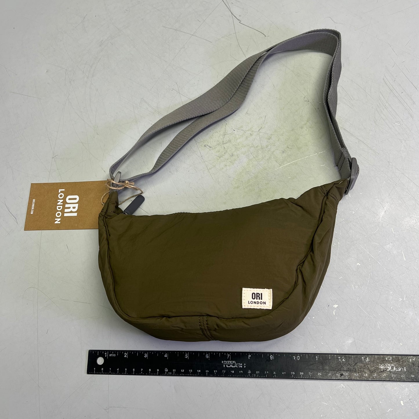 ORI LONDON Farringdon Bag Made From Taslon One Size 6"x11"x3.5" Moss FARROSTMOS