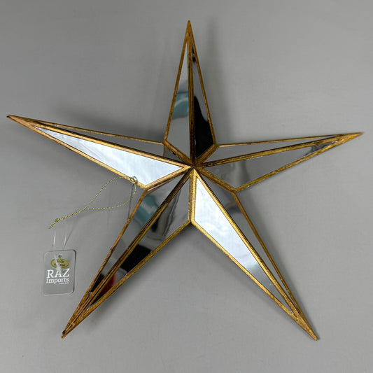 MCELHINNEYS The Home Studio Christmas Mirror Hanging Star Gold KOW2502