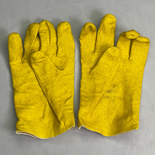 SHOWA (6 PAIR) PVC Work Gloves "Fuzzy Duck" Heavy Duty Pairs Yellow 962XL-11-V