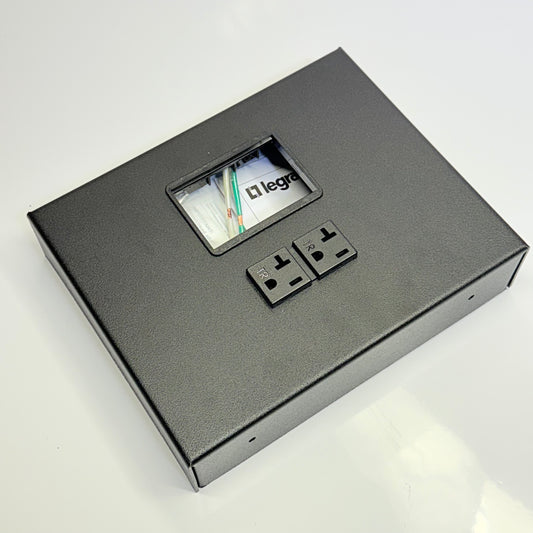 LEGRAND Wiremold OFR48-2MRTC Over Floor 2 Gang Outlet Box Transition Black