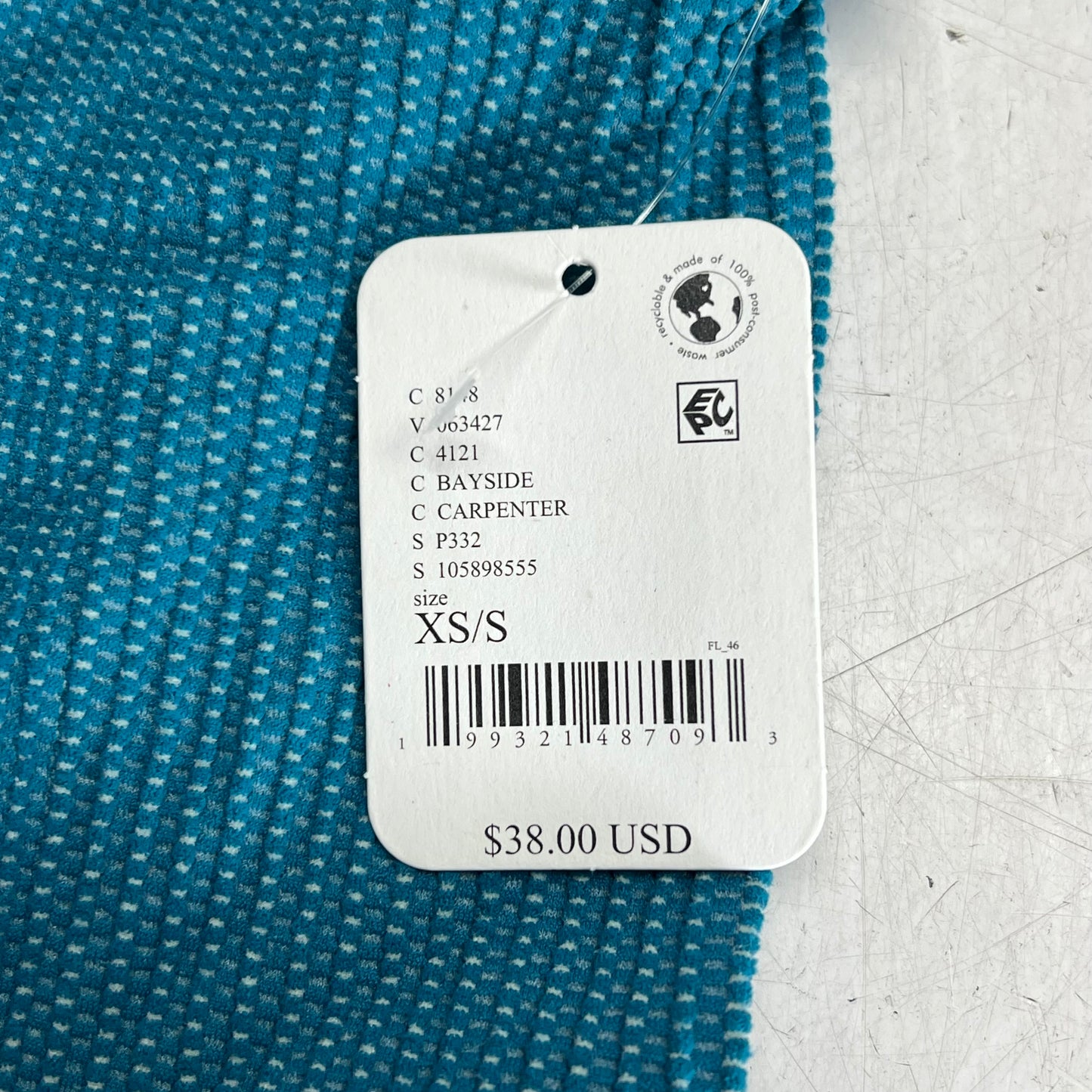 FREE PEOPLE Clean Slate Seamless Tank Women's Sz XS-S Bayside Carpenter 105898563