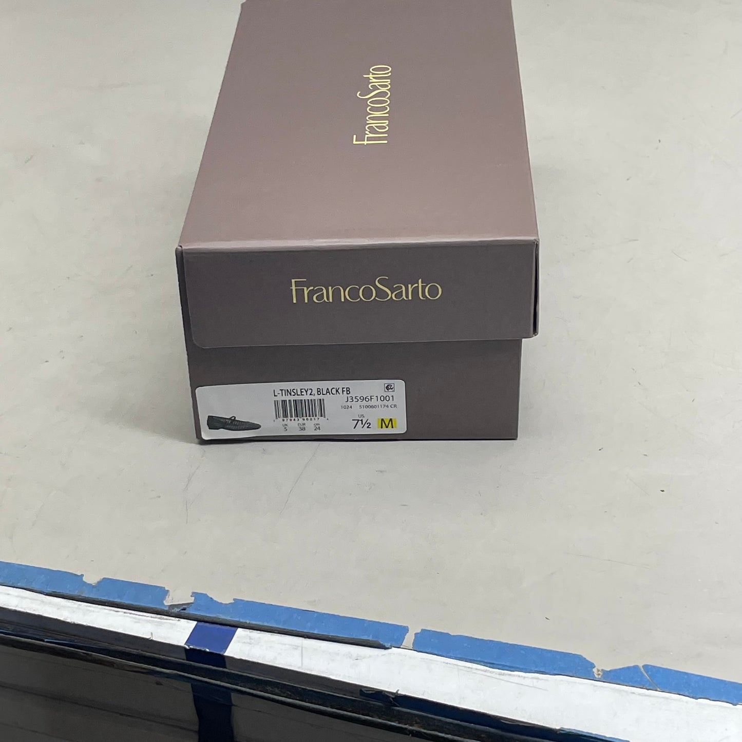 FRANCO SARTO L-Tinsley Mary Jane Women's Flat SZ M 7.5 Black