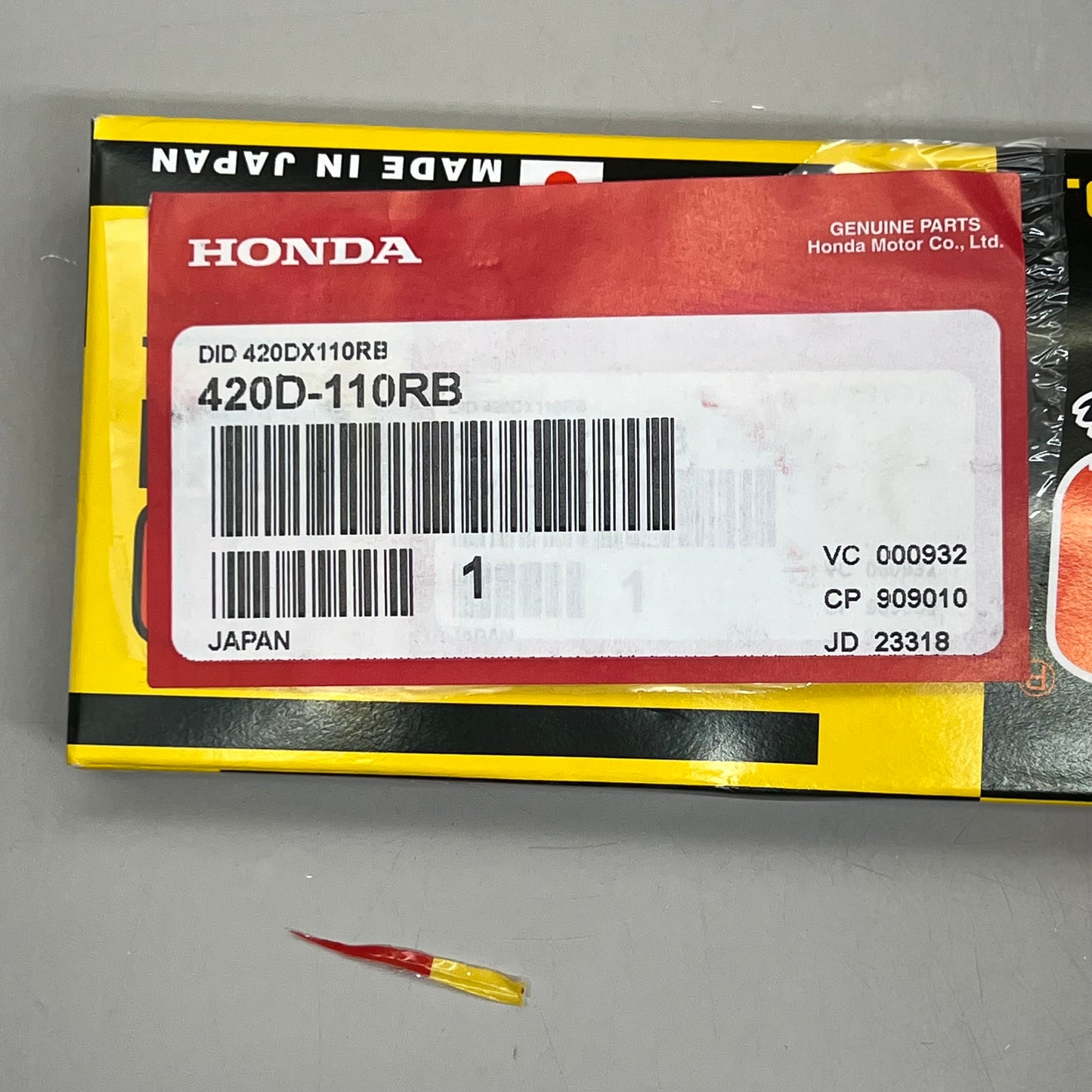 HONDA New Rear Drive Chain Genuine OEM 420D-110RB