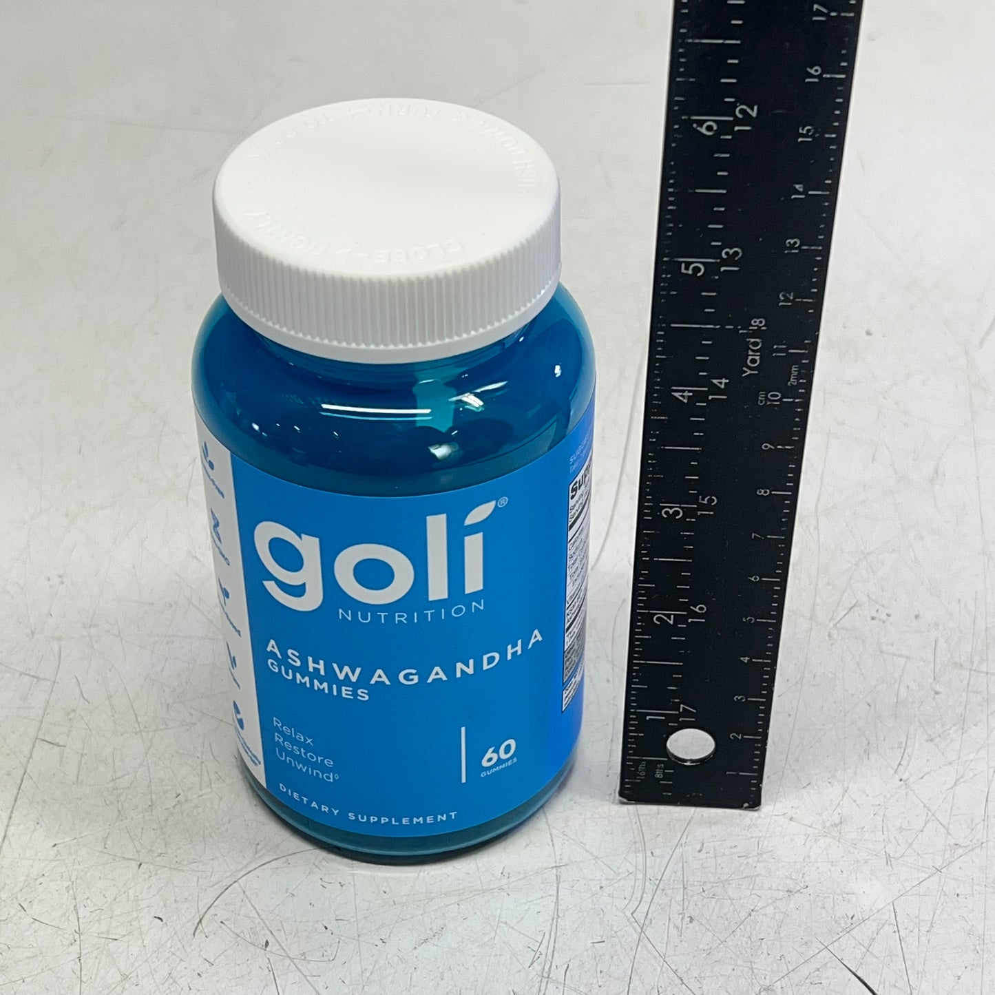 GOLI NUTRITION (2 PACK, 60 EACH) Ashwaganda Gummies Vitamins 30 Serving BB 10/27
