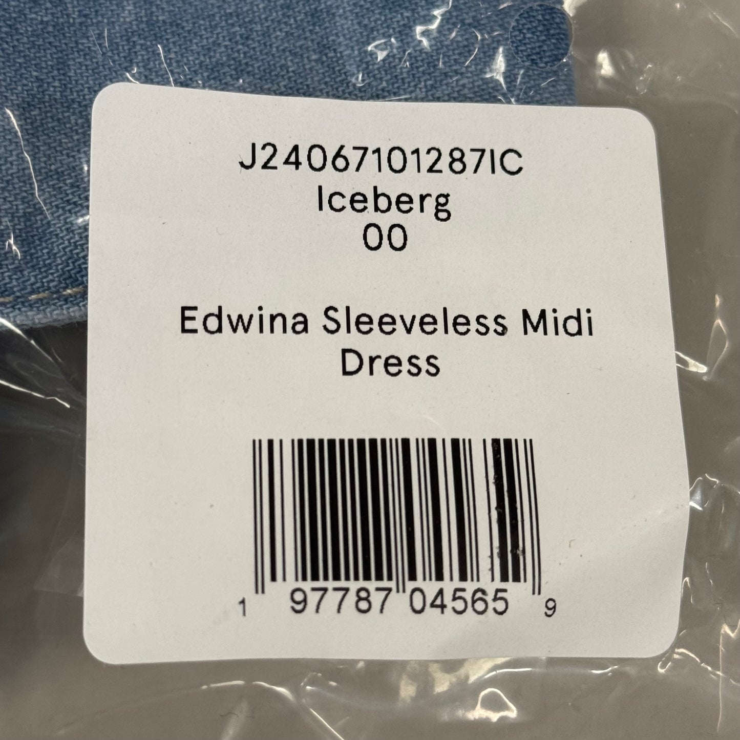 VERONICA BEARD Jeans Edwina Sleeveless Midi Dress Sz-00 Iceberg J24067101287IC