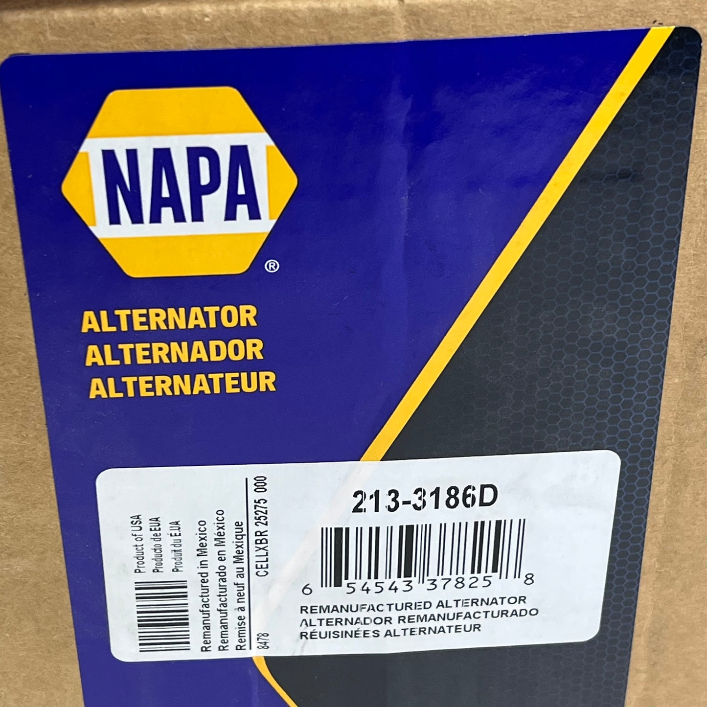 NAPA Remanufactured Alternator Standard 135 a for Ford Vehicles 2133186D