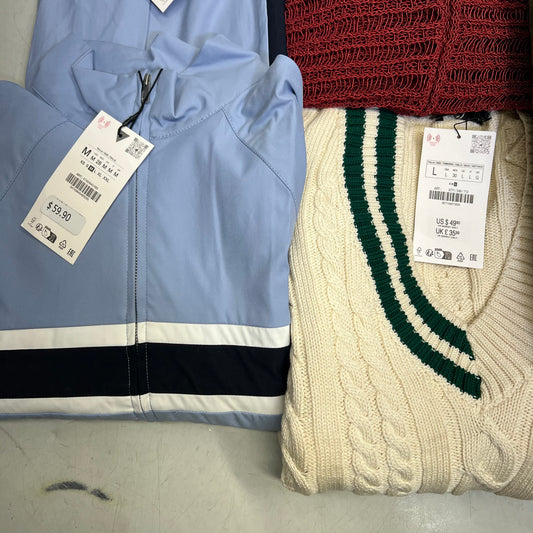 ZA@ ZARA Lot Of Assorted Clothing Jacket, Sweater & Tops Women's Sz S/L & 39