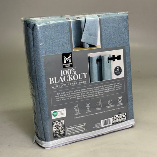 MEMBER'S MARK Window Panel Pair 100" W x 84" L, Blue