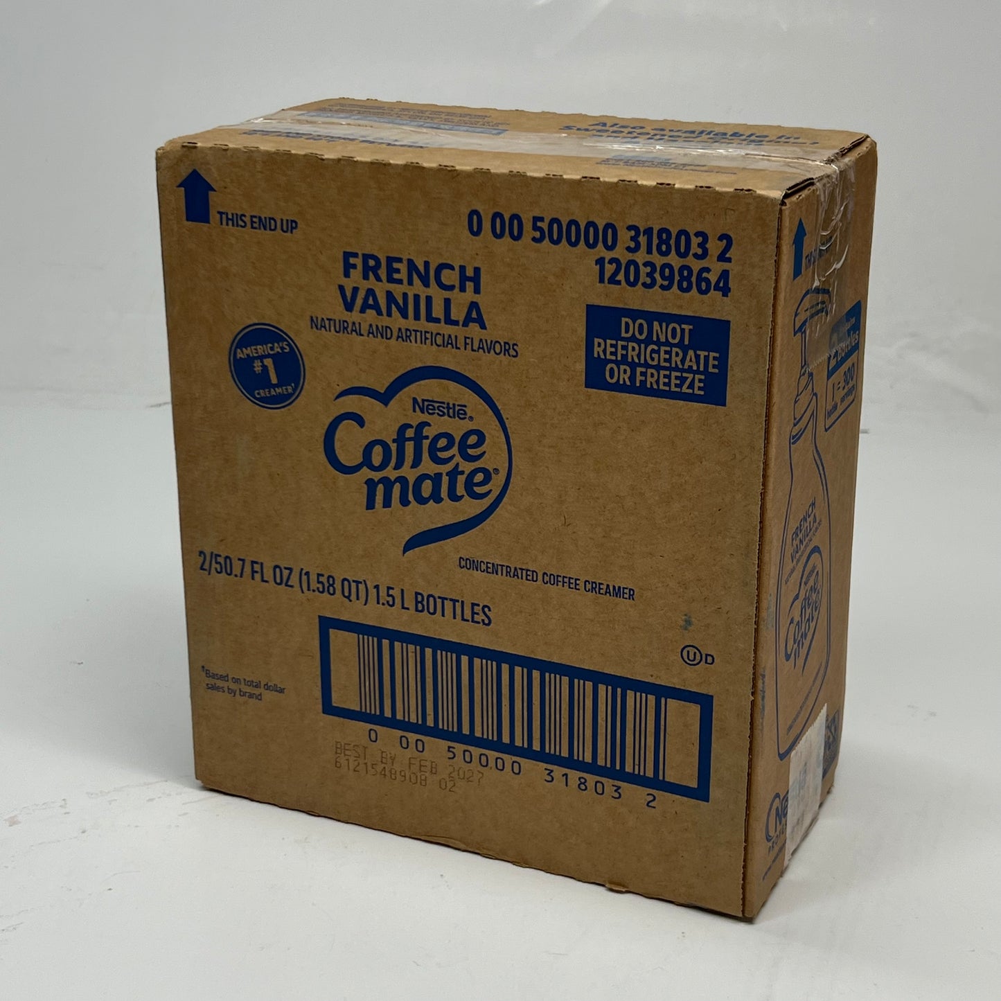 COFFEE MATE (2 PACK) French Vanilla Creamer 50.7 fl oz. BB 02/27