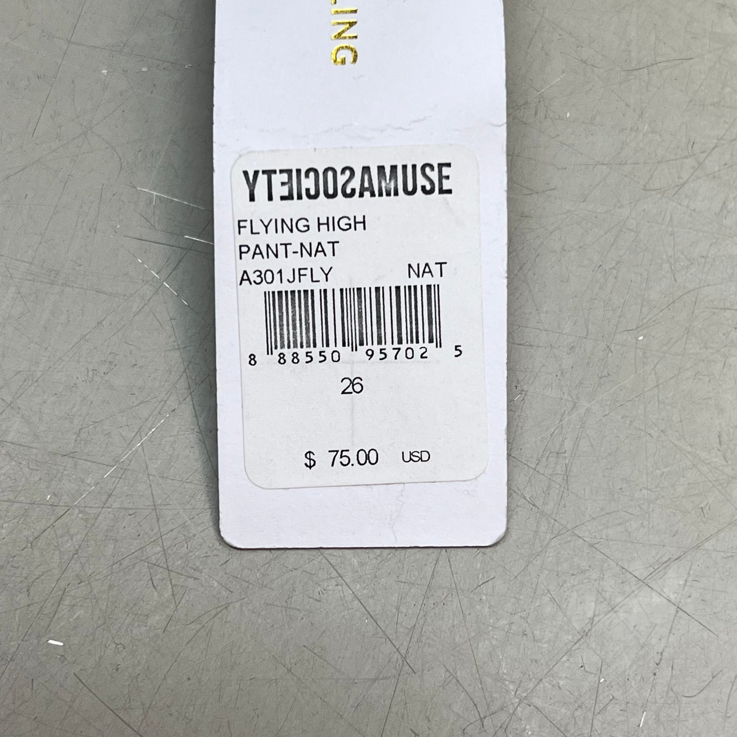 AMUSE SOCIETY Flying High Jeans Flared Leg Women's Sz 26 Banana A301FLY