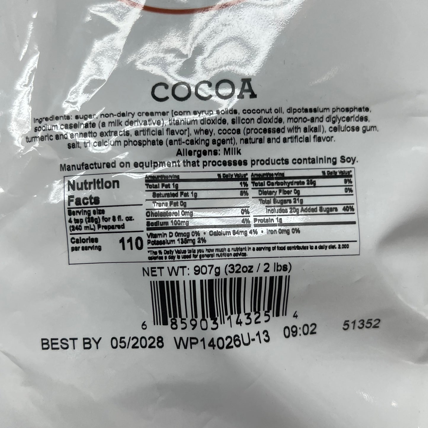 BARISTA SELECT (4 PACK) Cocoa Rich Creamy Hot Chocolate Flavor 32 Oz BB 05/28