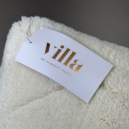 VILLA 22"x22" RN Mercer Decorative Throw Pillow in Ivory