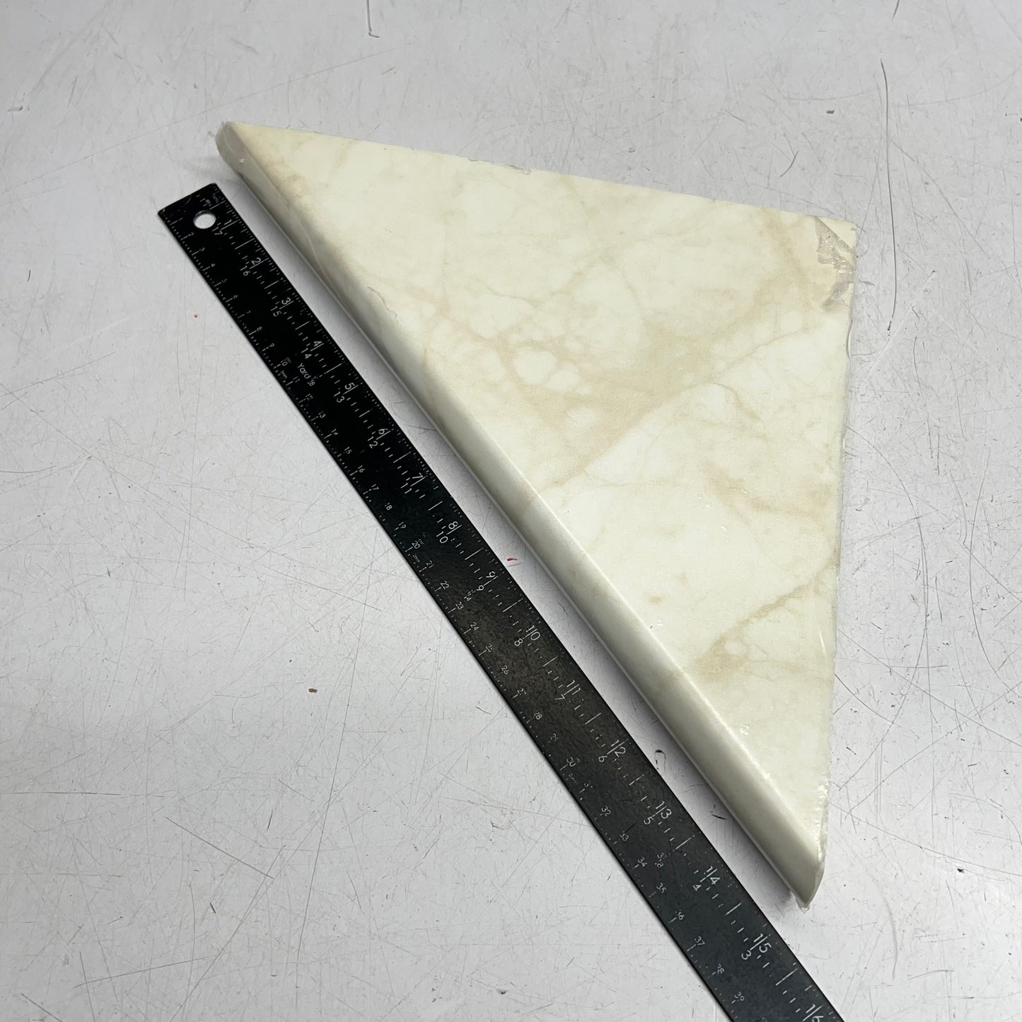 CLEARWATER SHOWER BATH Floating Corner Shelve 15" Botticino Cream STLCSB15