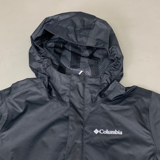 COLUMBIA Reflective Detail Hikebound Jacket Boys Youth Sz L Black SB6647-010