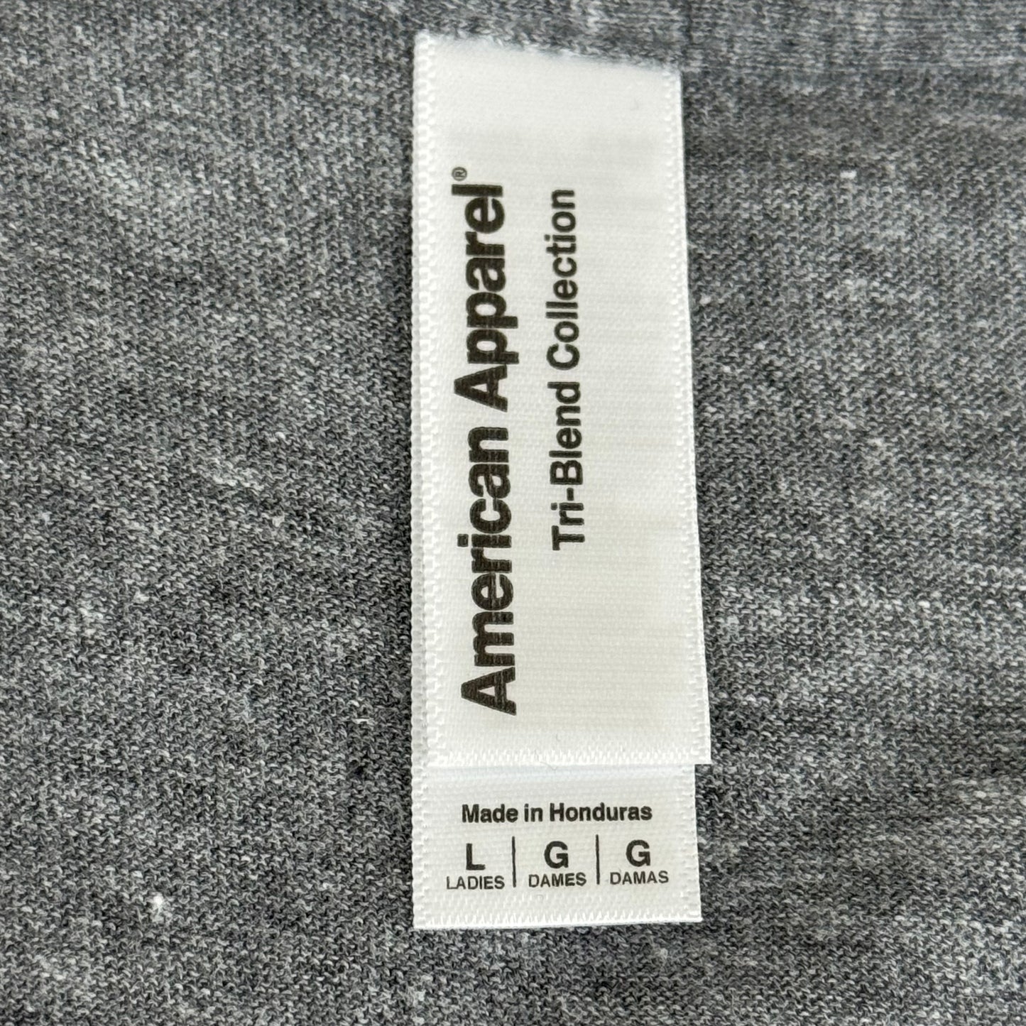 AMERICAN APPAREL (12 Pack) Tri-Blend Track T-shirt Women's Large Grey