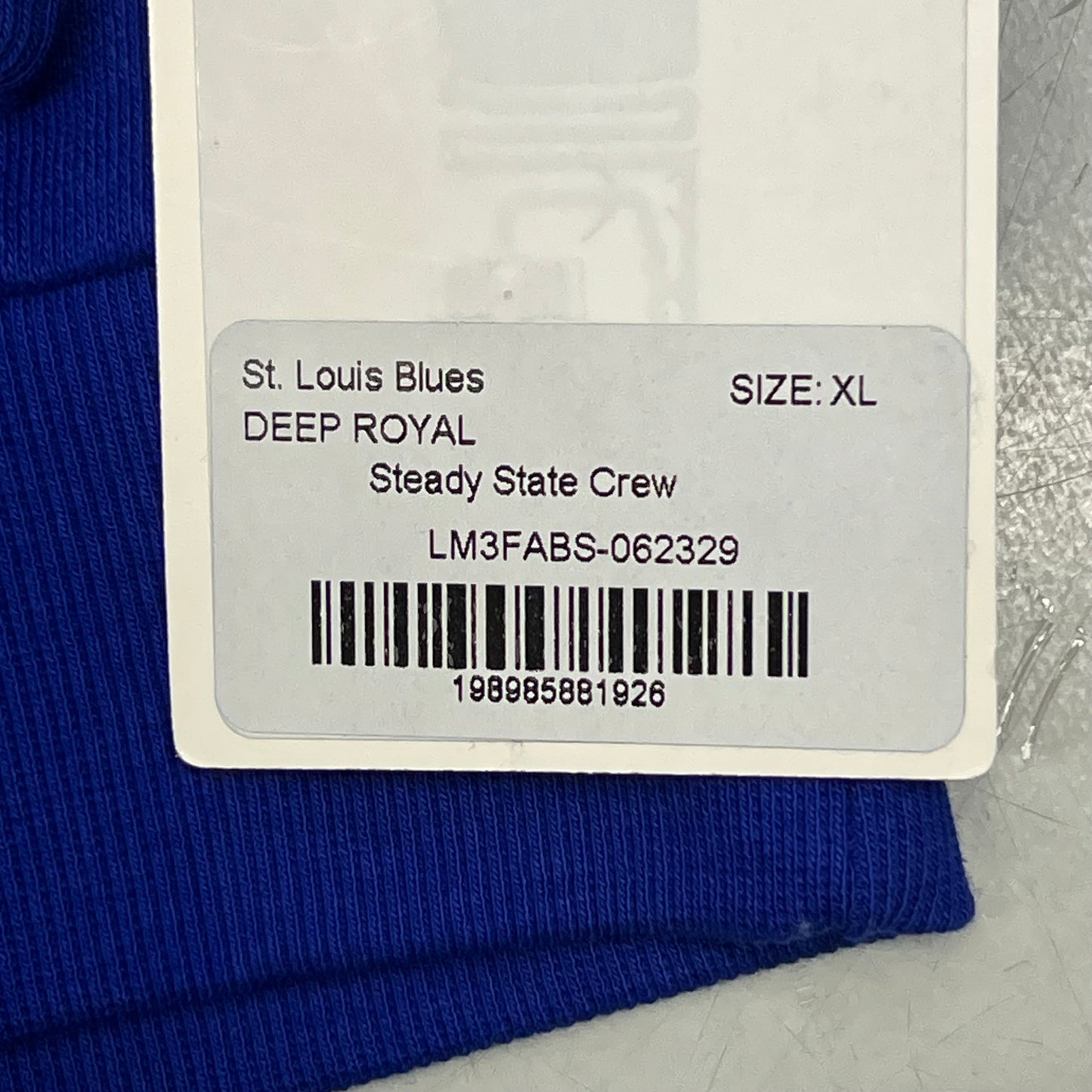 LULULEMON St. Louis Blues Steady State College Crewneck Men's Sz XL Cobalt Blue